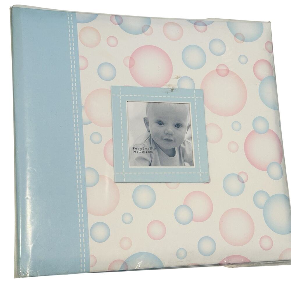 MCS MBI Baby Boy Scrapbook Photo Album Blue Bubble Design 12x12 pages Infant